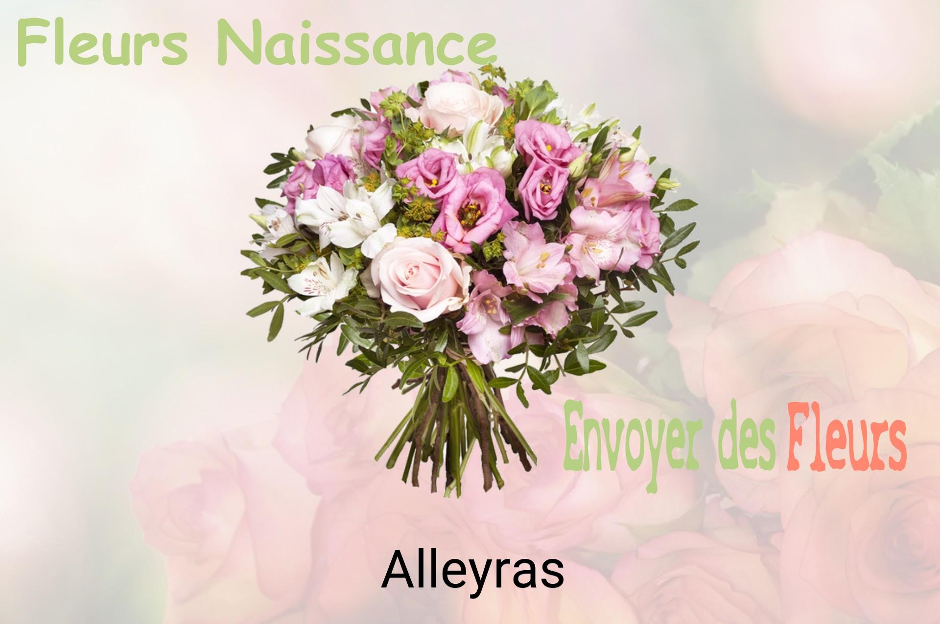 Bouquet de fleurs de naissance livré à Alleyras