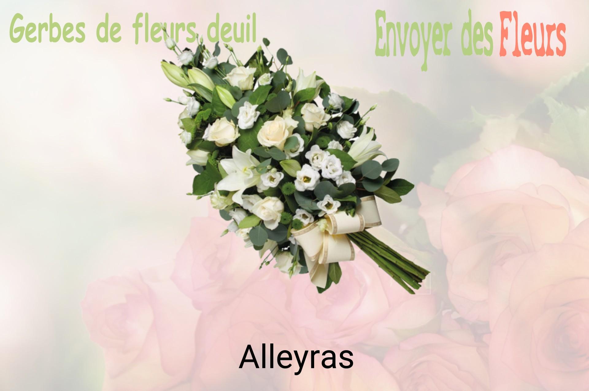 Gerbe de fleurs de deuil livrée à Alleyras